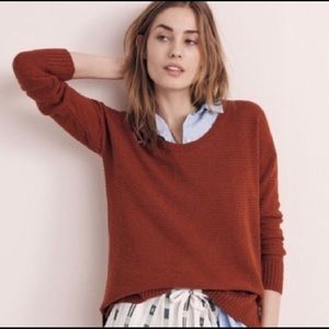 Madewell Chronicle Textured Rust Sweater.